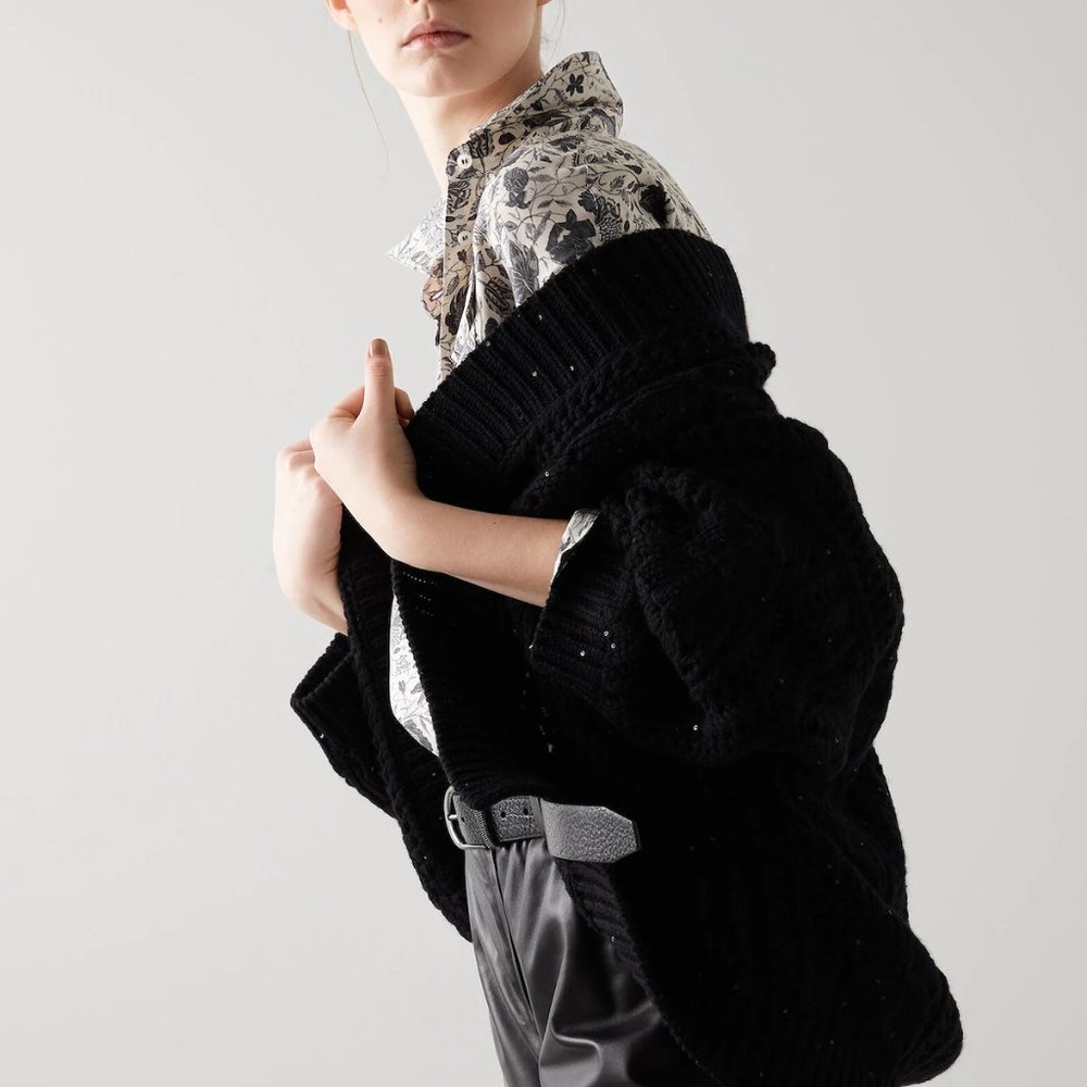 Brunello Cucinelli Dazzling Cable Knit Cardigan